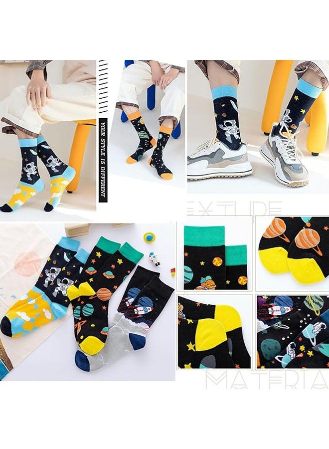 10PCS الرجال الجوارب فستان المرأة فانكي متعة الابتكار نمط القطن مجنون تصميم طاقم الجوارب (متعددة الألوان-G1) - Image 5