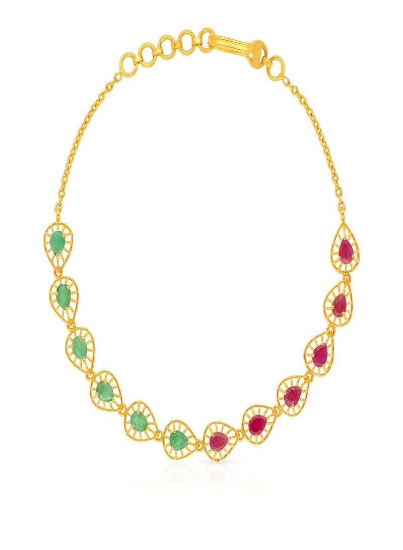 Malabar Gold and Diamonds 22 Carat 916 Purity Gemstone Bracelet PRGGEN075BR1 for Women  - Image 1