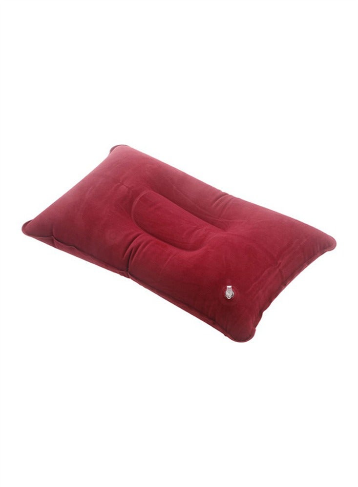Generic Inflatable Pillow Ultralight Camping Travel Pillow Desk Rest Neck Support for Hiking Backpacking Office, Red - Image 2
