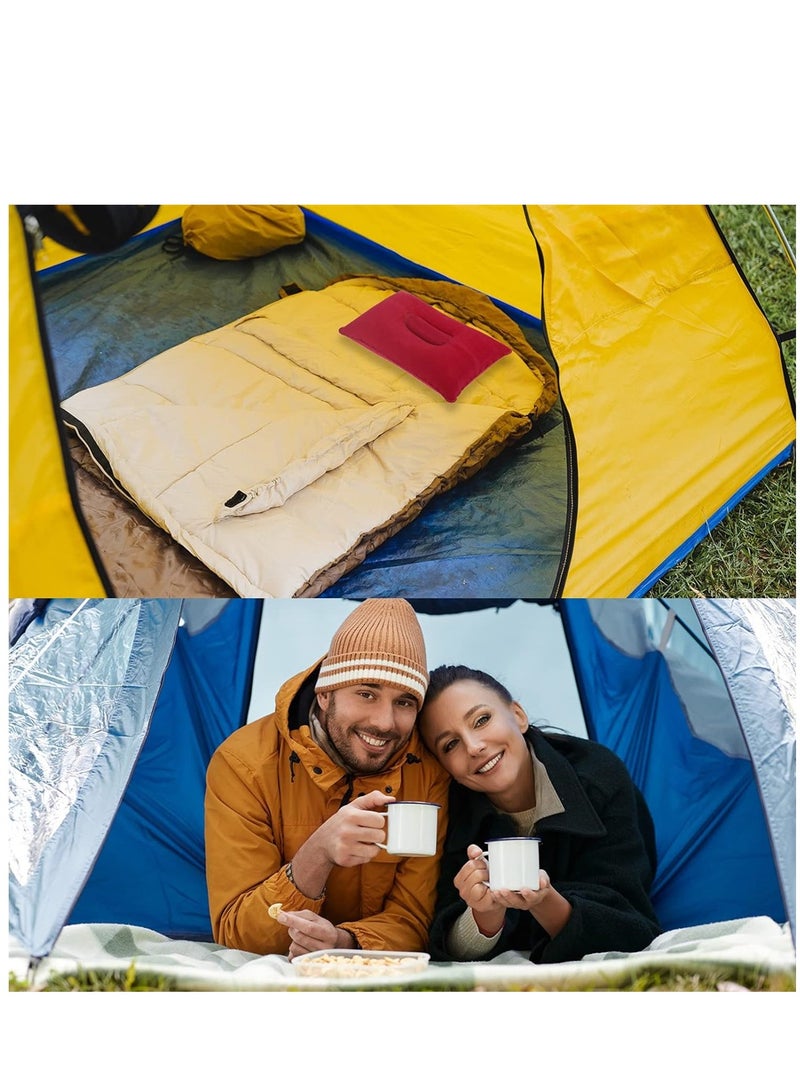 Generic Inflatable Pillow Ultralight Camping Travel Pillow Desk Rest Neck Support for Hiking Backpacking Office, Red - Image 5