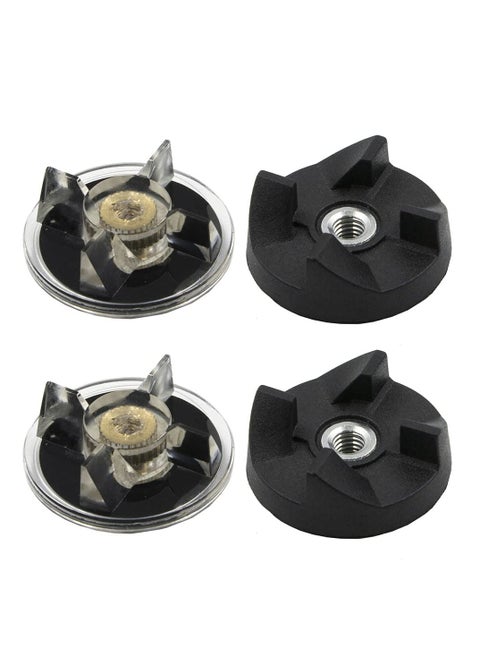 2 Pair Blender Replacement Part Base Gear and Blade Gear, for Magic Bullet Blender MB1001 250W