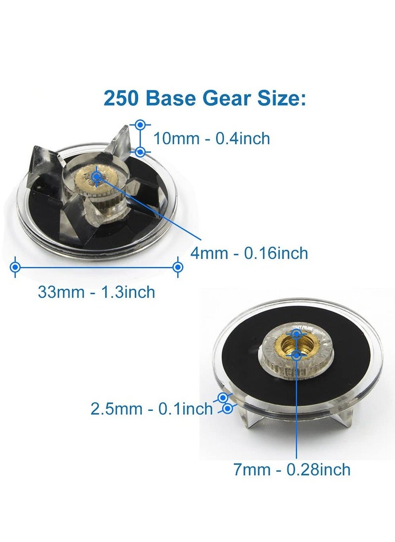 Generic - 2 Pair Blender Replacement Part Base Gear and Blade Gear, for Magic Bullet Blender MB1001 250W - Image 1
