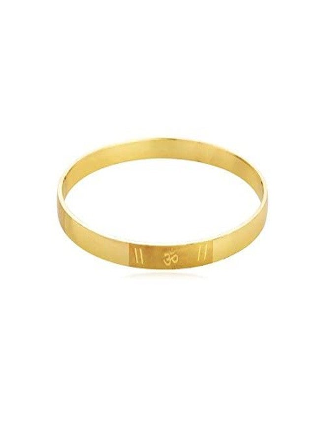لاكجيريا سوار LUXURIA OM GOLD PLTED STAINLESS SEEL Heavy KADA للرجال والأولاد (69 مليمتر) - Image 1