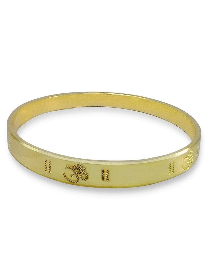 لاكجيريا سوار LUXURIA OM GOLD PLTED STAINLESS SEEL Heavy KADA للرجال والأولاد (69 مليمتر) - Image 4