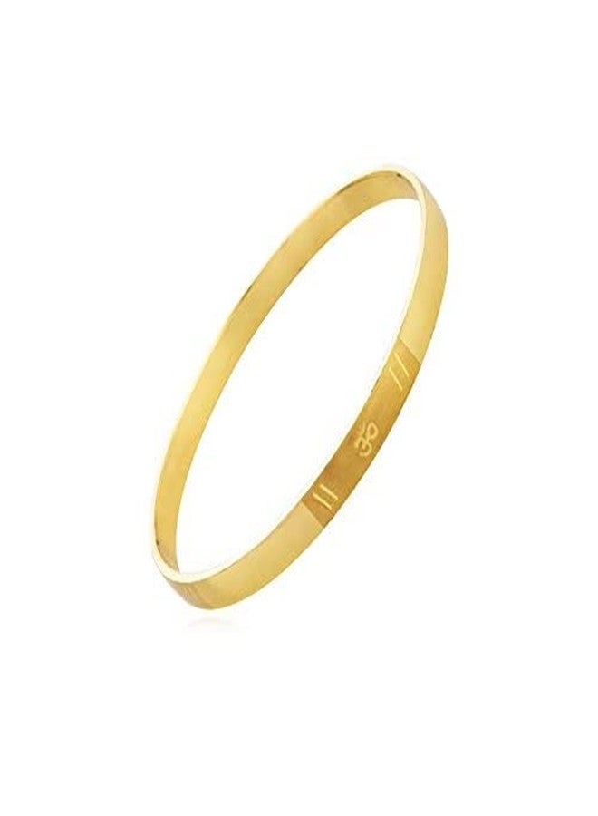 لاكجيريا سوار LUXURIA OM GOLD PLTED STAINLESS SEEL Heavy KADA للرجال والأولاد (69 مليمتر) - Image 2