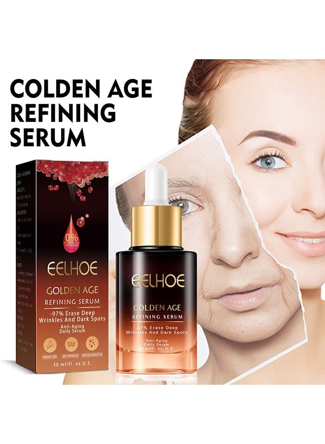 EELHOE Golden Age Refining Serum,97% Erase Deep Diminishes Fine Lines And Dark Circles, Tightens, Hydrates And Moisturizes Skin, Anti-Wrinkle Essence - Image 1