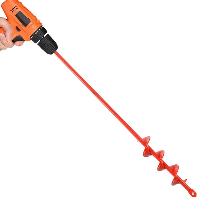 MAXCCINO Auger Drill Bit for Planting 1.6"(D) x16.5(L), Garden Ground Earth Spiral Drill Bit for 3/8" Hex Drive Drill, for Post Hole Digger Bulb Bedding Digging Plant Rapid Planter - Image 1