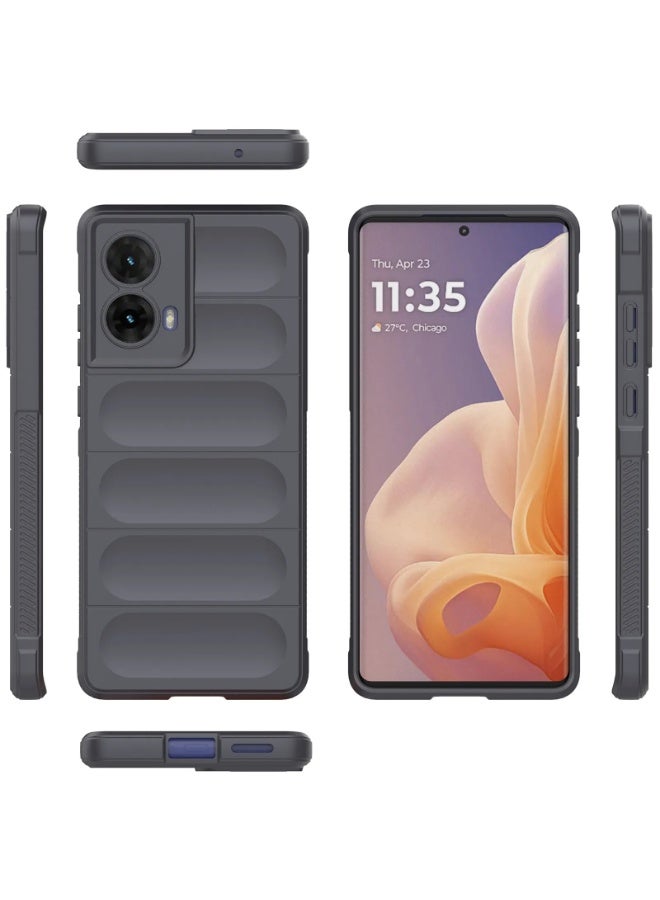 Premium Protection Back Silicone Case Compatible with Motorola Moto G85 5G Magic Shield Shockproof Case with Camera Protection (Dark Grey)  - Image 3