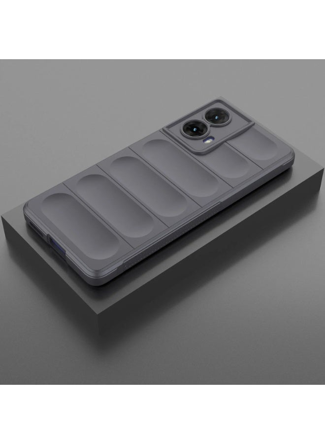 Premium Protection Back Silicone Case Compatible with Motorola Moto G85 5G Magic Shield Shockproof Case with Camera Protection (Dark Grey)  - Image 2