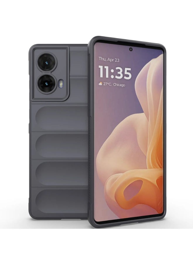 Premium Protection Back Silicone Case Compatible with Motorola Moto G85 5G Magic Shield Shockproof Case with Camera Protection (Dark Grey)  - Image 1