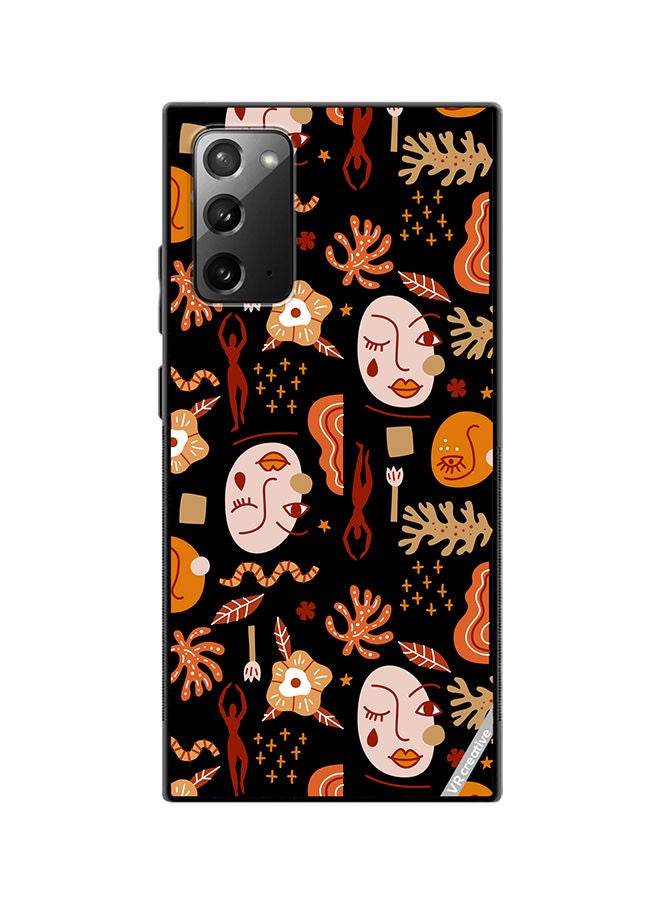 VR CREATIVE Protective Case Cover For Samsung Galaxy Note20 5G Silhouettes Of People Design Multicolour - Image 1