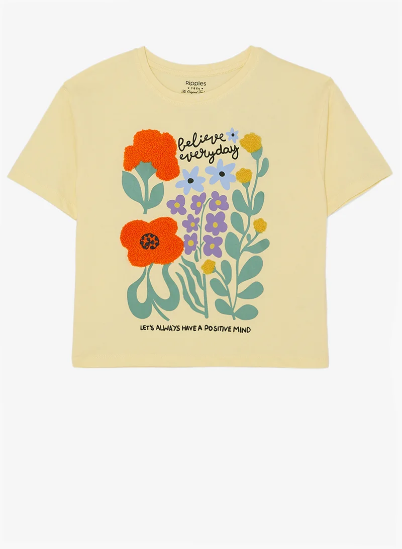 Ripples Girls Relaxed Fit Tee