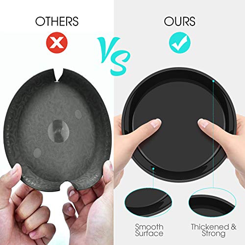 DUNPUTE 6 Pack Plant Saucer 4 6 8 10 12 14 16 18 20 22 Inch Plastic Plant Tray, Sturdy and Durable Flower Pot Container Accessories Plant Pot Saucers for Indoor and Outdoor (6 Inch, Black) - Image 3