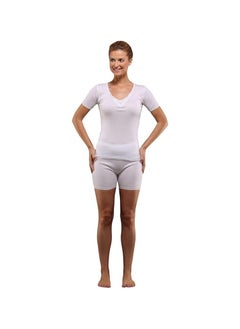 Ladies Cotton tshirt and boxer underwear white undershirt for women(PACK OF 1)(L)