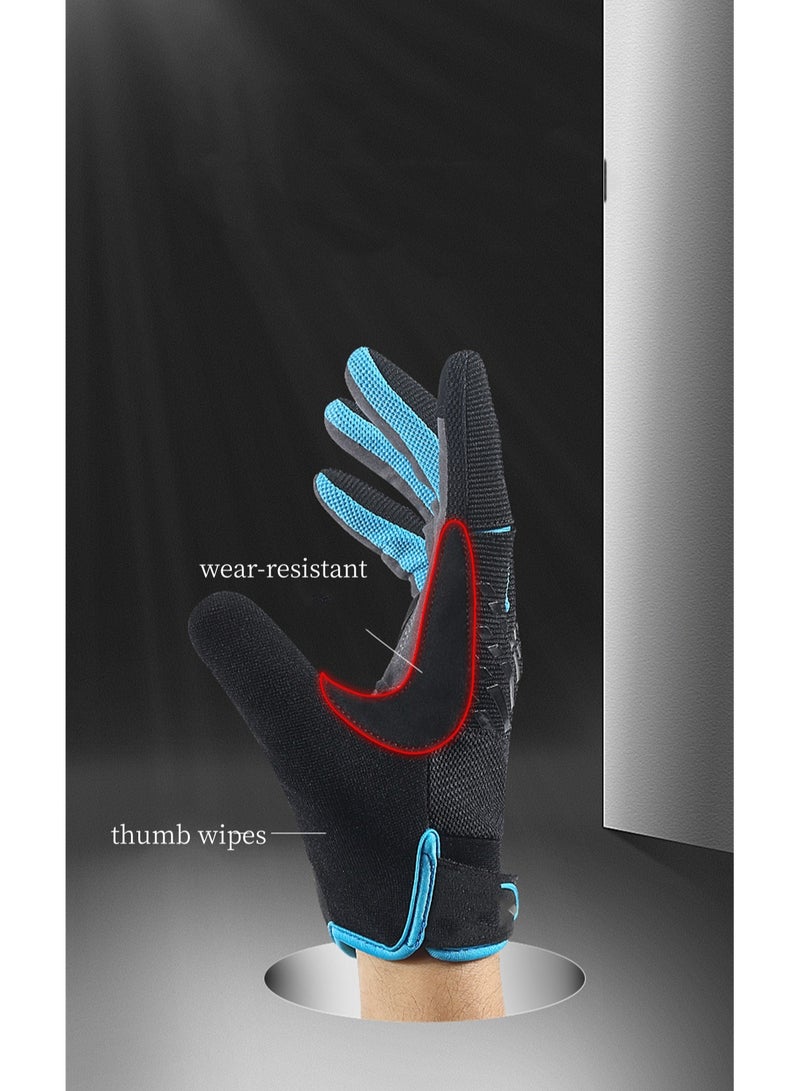 كابتن تيك Thermal Full Finger Cycling Gloves for Men and Women Breathable Touchscreen Winter Outdoor Sports Ideal for Biking Running Camping - Image 2