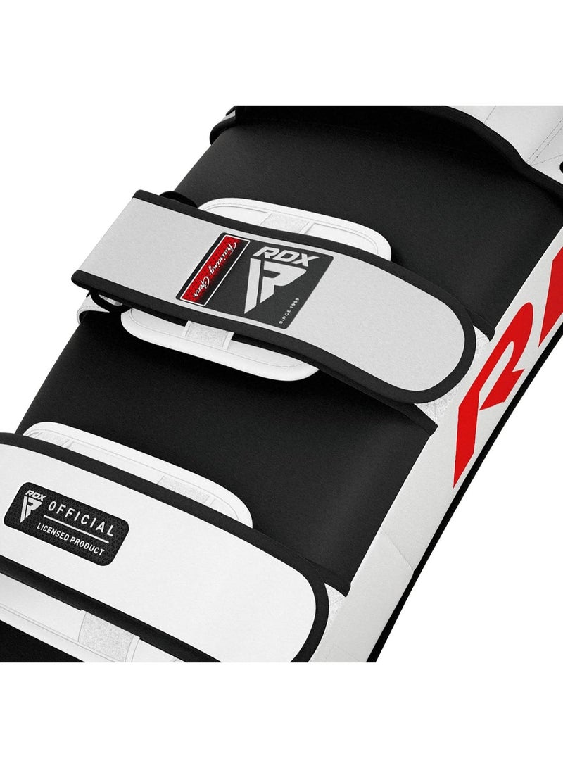 RDX Muay Thai Pad for Training - Curved Kickboxing Strike Shield for MMA, Karate, Taekwondo |White/Black (APR-T1W) - Image 5