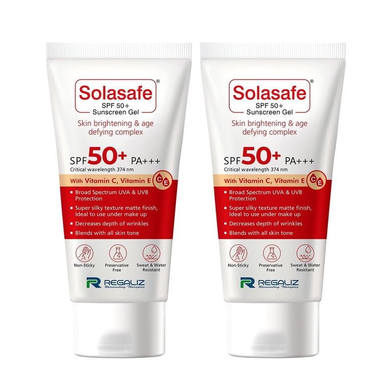 Regaliz واقي شمس ريجاليز SPF 50 لجميع أنواع البشرة حماية واسعة الطيف من UVA و UVB مقاوم للماء تركيبة خفيفة وغير دهنية عبوة من 2 - Image 1