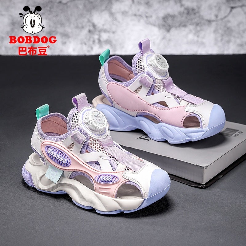 Babudou Girls Sandals Lightweight Non-Slip Soft Bottom Kidsren'S Toe-Cap Sandals Boys Fashion Beach Shoes - Image 3