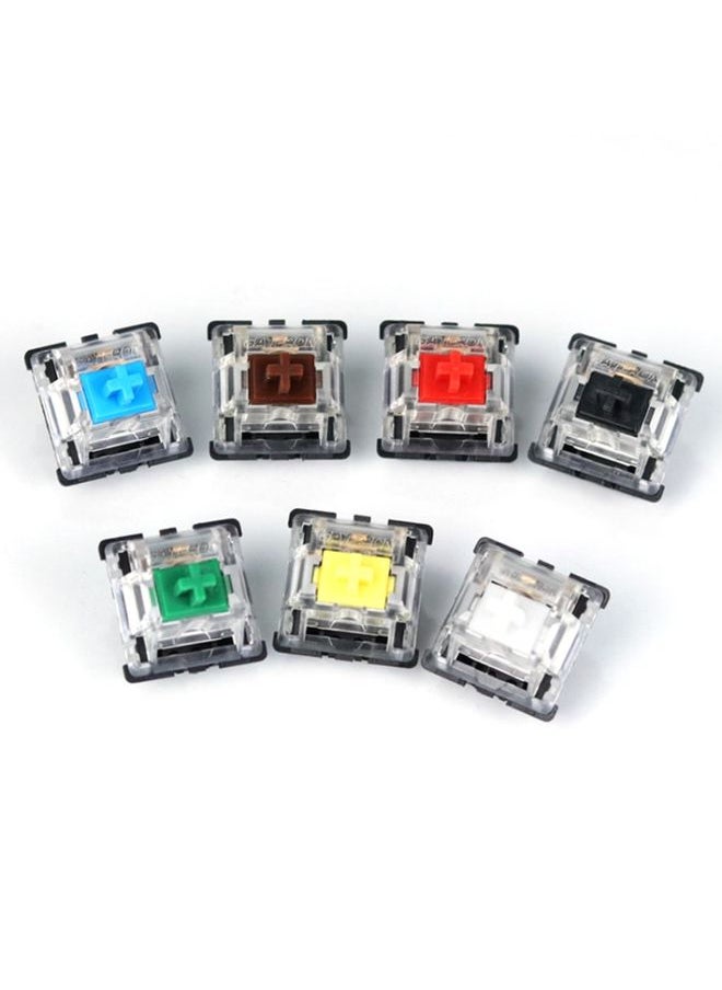 BURAQ 10 PCS Gateron G Shaft Black Bottom Transparent Shaft Cover Axis Switch, Style: G3 Foot (White Shaft)  - Image 2