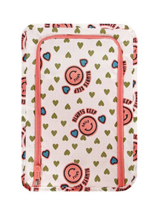 NIBEMINENT Waterproof Multi Functional Travel Shoe Bag White/Pink 