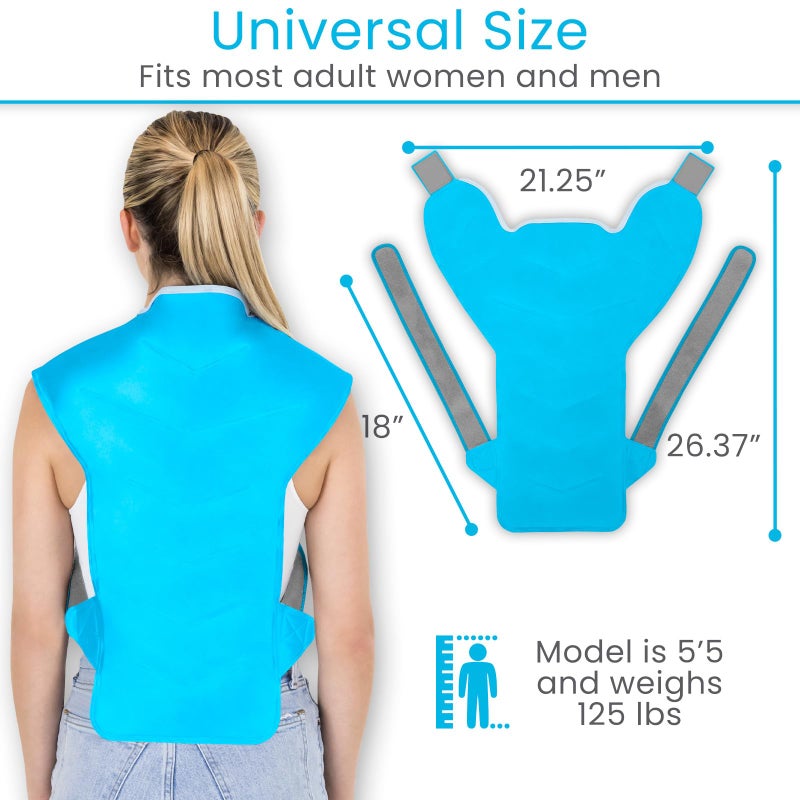 Arctic Flex Artic Flex Large Ice Pack for Back - Full Back Ice Pack Wrap for Pain Relief - Reusable Cooling Pad with Straps, Extra Large and Wearable - Hot and Cold Therapy for Men & Women - for Muscle Fatigue - Image 5
