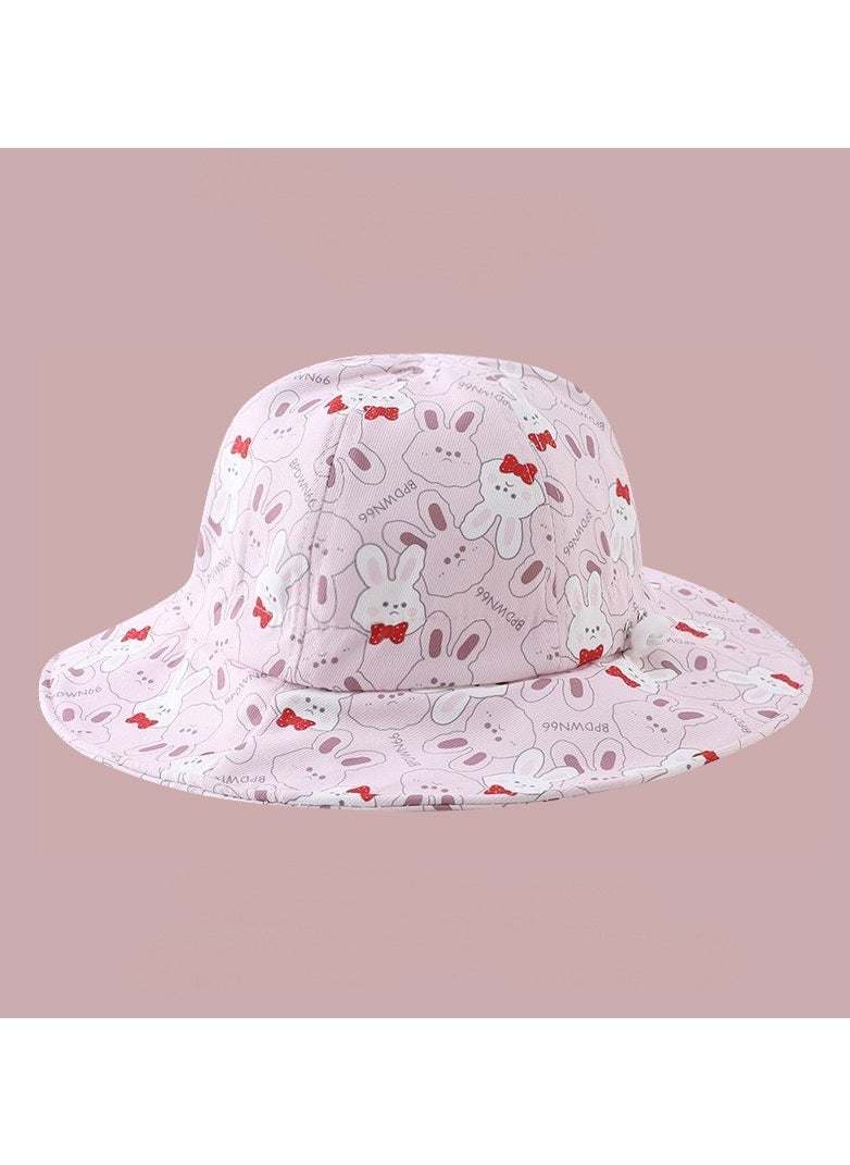 KUYING Pink series Children's Travel sun Protection and Sunshade Fisherman hat 