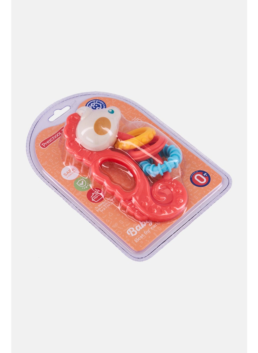 Preschool Fun - Haima Gum Ring Bell Teether, Red - Image 1