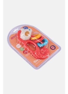 Preschool Fun Haima Gum Ring Bell Teether, Red  - Image 3