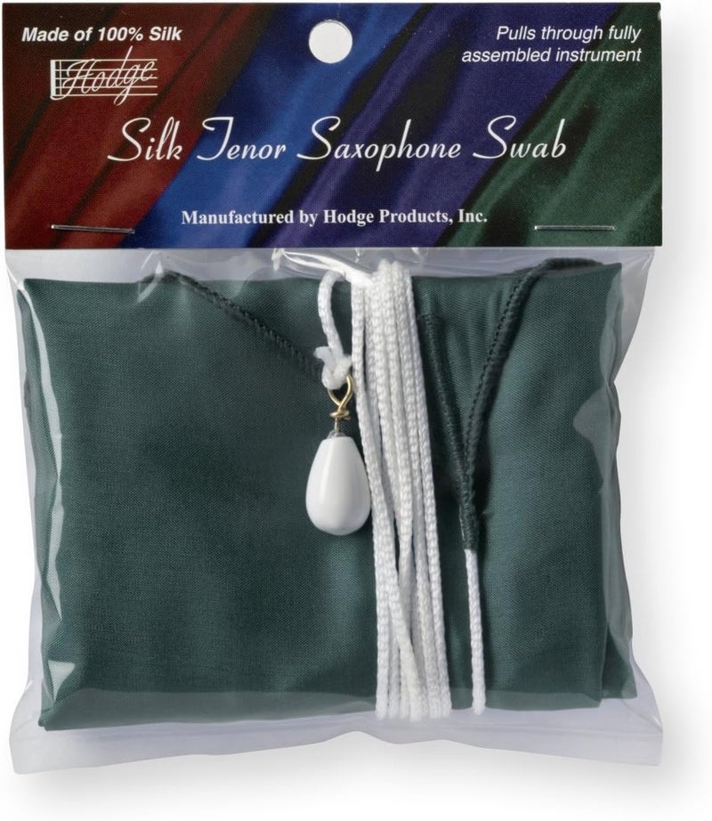 Hodge Silk Tenor Saxophone Swab in Green - Premium Absorbent and Lint-Free Cleaning Tool - Image 2
