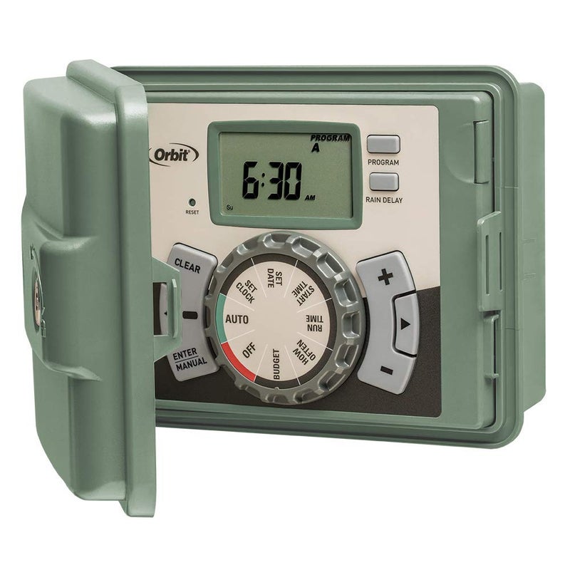 Orbit 57896 6-Station Outdoor Swing Panel Sprinkler System Timer  6-Station Green - Image 2