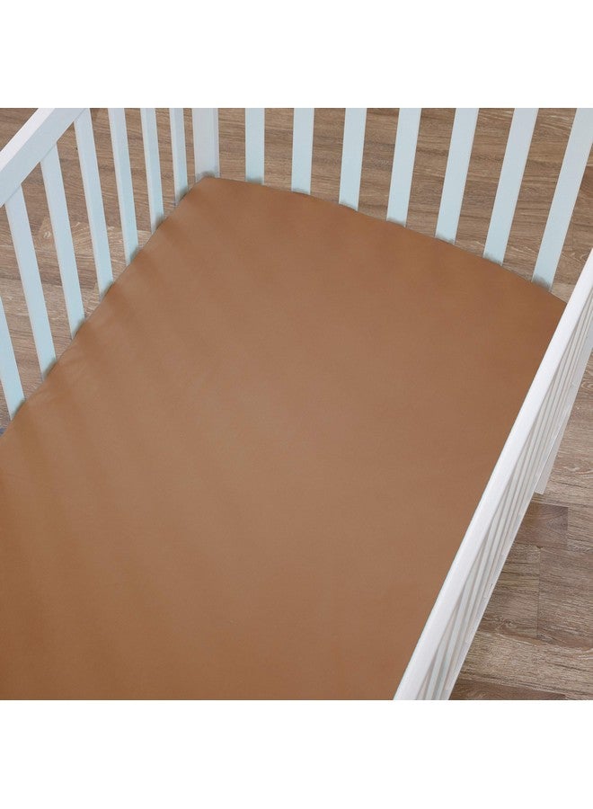 TL Care Supreme 100% Natural Cotton Jersey Knit Mini Crib Sheet, Chocolate, 24" x 38" Soft Breathable, for Boys and Girls - Image 3
