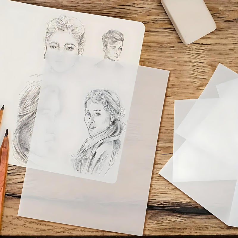 DREAM XPLORE DREAM XPLORE A4 Size Artist’s Tracing Paper/Butter Paper Translucent Sketching and Tracing Paper for Pencil, Marker and Ink, Lightweight (100 Sheets) - Image 2