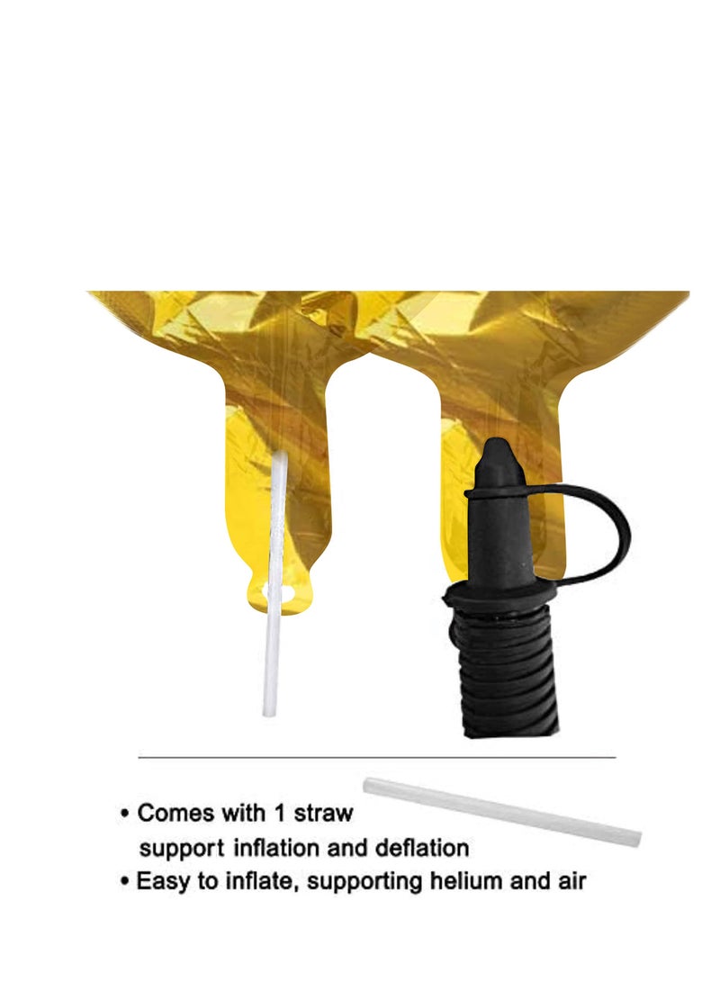 MARKQ بالونات أرقام مقاس 40 بوصة، بالونات هيليوم كبيرة من رقائق الذهب لتزيين حفلات الزفاف وأعياد الميلاد (رقم 4) - Image 4