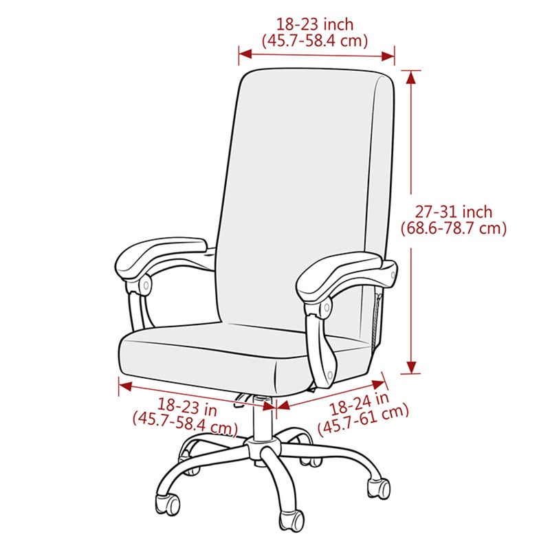 Silver Fox Velvet Stretch Breathable Washable Seat Covers For Home Office Swivel Chairs - Image 5