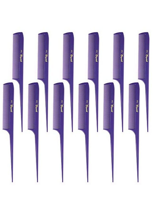 Krest Cleopatra 81/2 Inch Rattail Combs Extra Fine Tooth.Rat Tail Comb Model 441. Color Fresh Purple. 1 Dozen. - Image 1