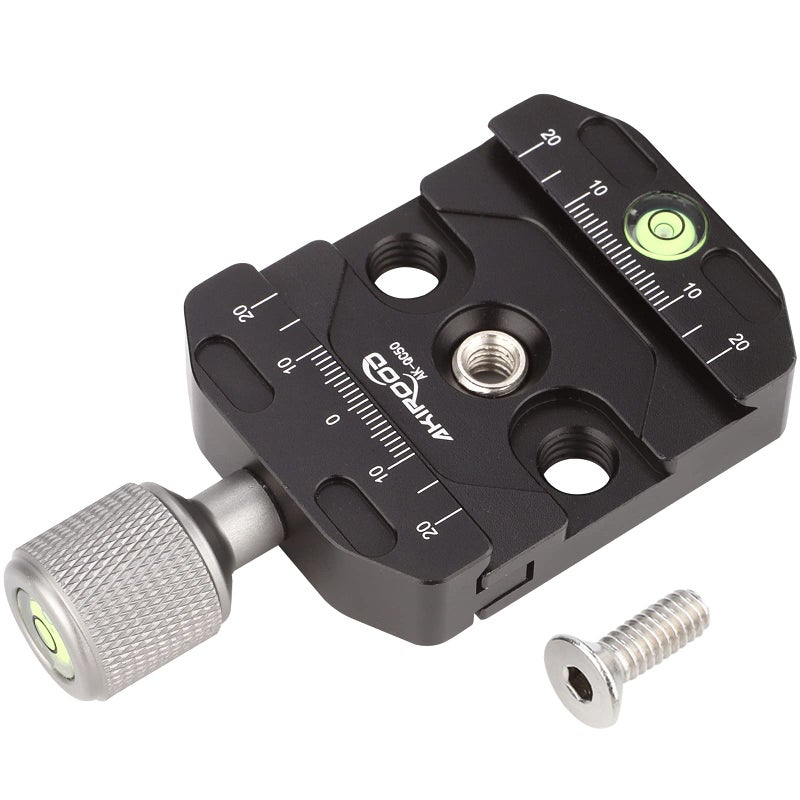 AKIROOD 50mm Quick Release Clamp with Arca Style Plate Fits for Tripod Ballhead Universal QuickChange seat monopod Head Tripod Quick Release Plate - Image 2