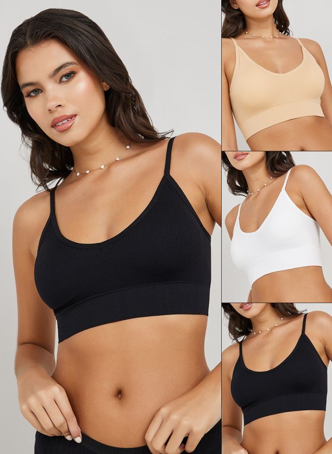 Styli Pack of 3 - Padded Seamfree Crop Top  - Image 1