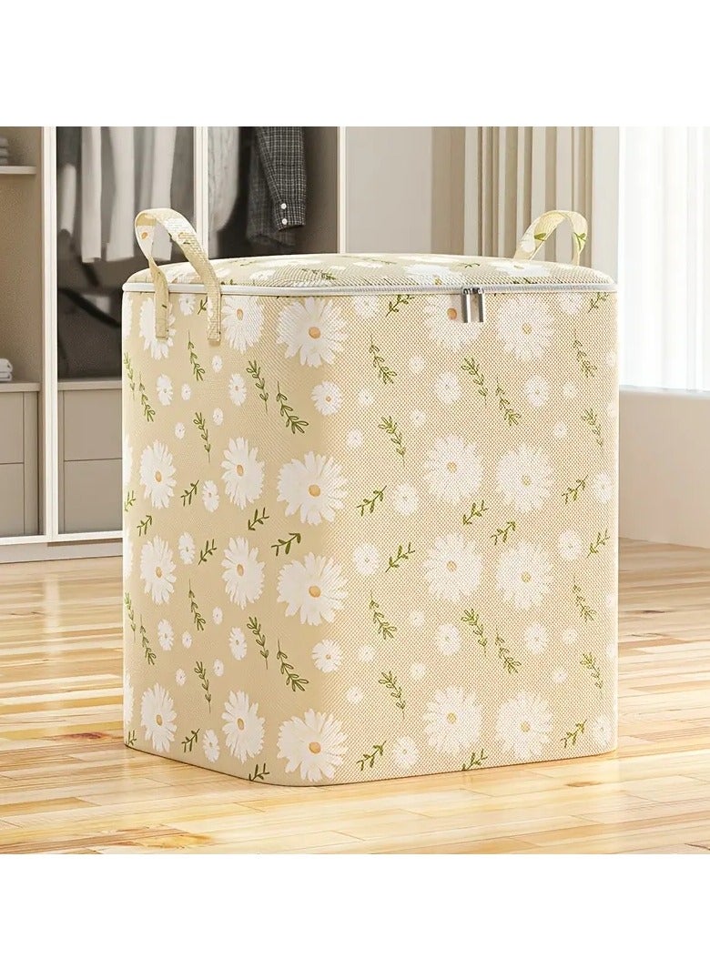 Gonice Storage Boxes With Zippers, Top And Sturdy Handles, Storage Bags For Space Saving And Packing, Collapsible Moving Supplies, Storage Totes  - Image 1