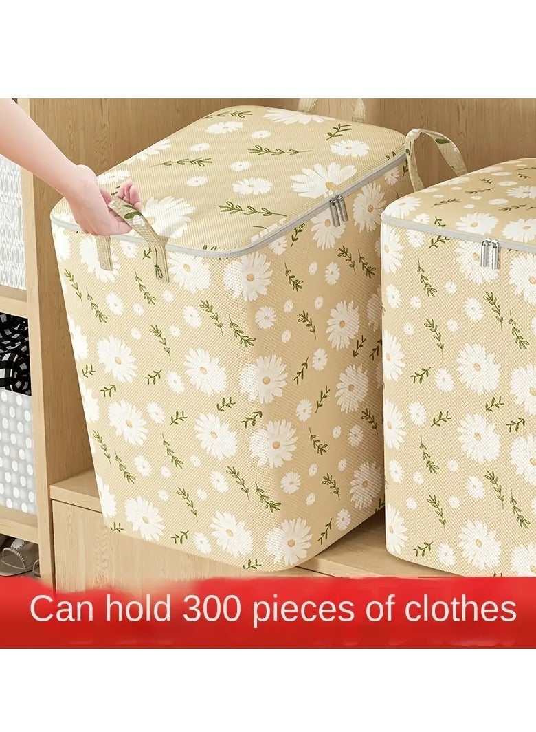 Gonice Storage Boxes With Zippers, Top And Sturdy Handles, Storage Bags For Space Saving And Packing, Collapsible Moving Supplies, Storage Totes  - Image 4