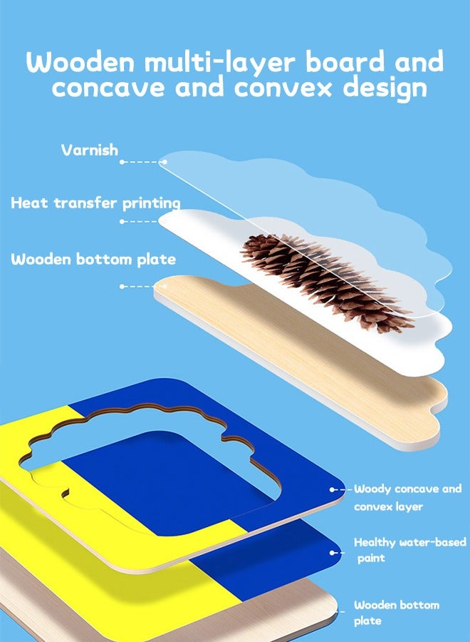 GROIC Social Emotional Learning Toys, Face Toddler Puzzles, Facial Expressions and Emotional Flashcards Preschool Learning Activities Sensory Toys for Kids Understanding Things and Art Enlightenment - Image 4