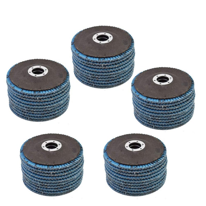 findmall 50 Pcs Flap Discs 4-1/2 x 7/8 Inch 60 Grits Zirconia Grinding Wheel Abrasive Sanding Disc Grinder disc - Image 1