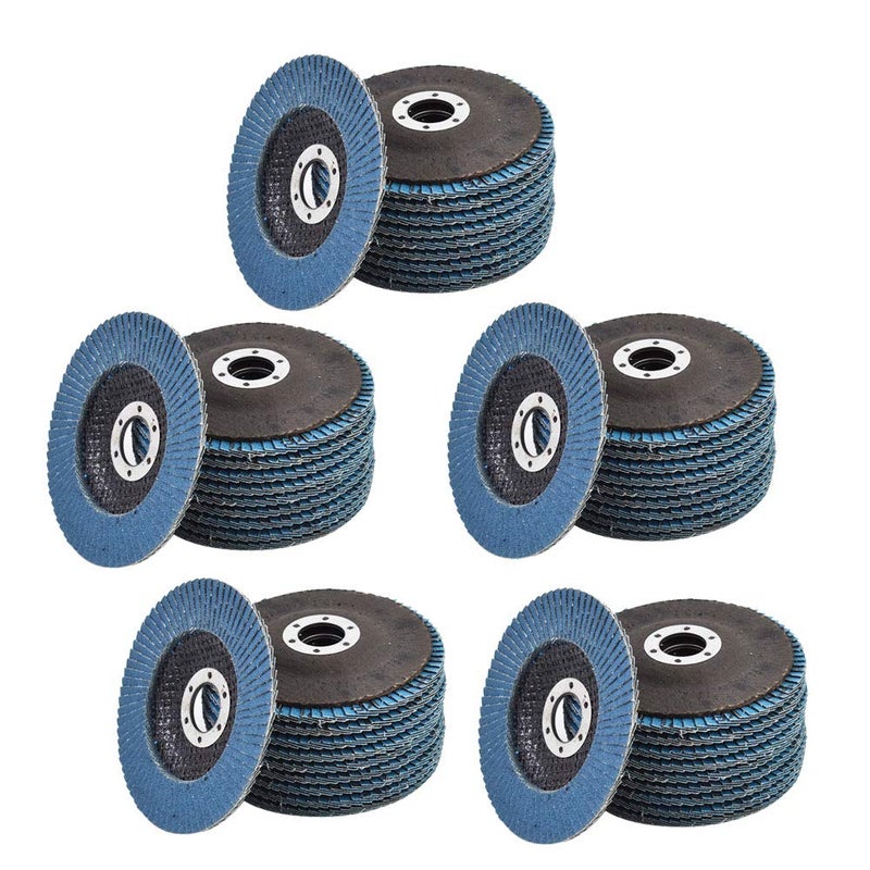 findmall 50 Pcs Flap Discs 4-1/2 x 7/8 Inch 60 Grits Zirconia Grinding Wheel Abrasive Sanding Disc Grinder disc - Image 2
