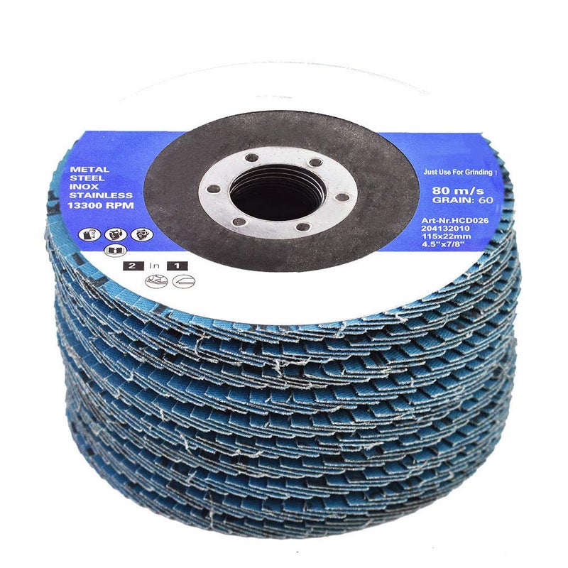 findmall 50 Pcs Flap Discs 4-1/2 x 7/8 Inch 60 Grits Zirconia Grinding Wheel Abrasive Sanding Disc Grinder disc - Image 3