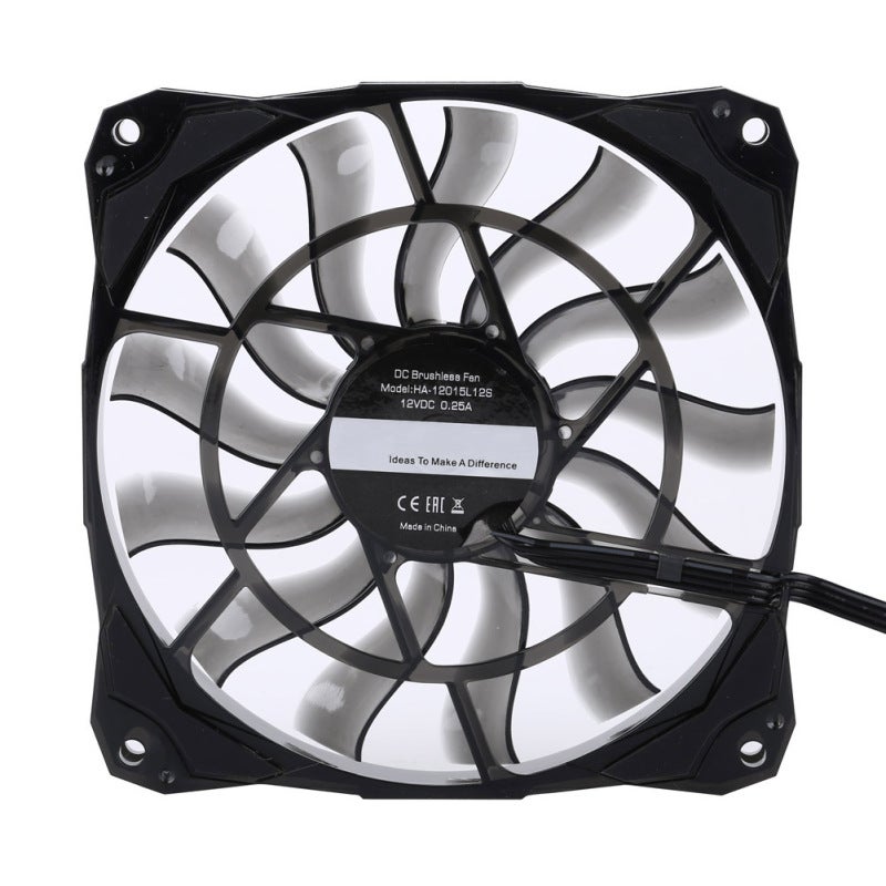 12Cm Pwm Cpu Cooling Fan 15Mm Thin Hb Bearing - Intelligent 500-1600 Rpm Temperature Control 120Mm Orifice Fan For Air Cooling Water Cooling Pc Case Gpu Radiator - Image 4