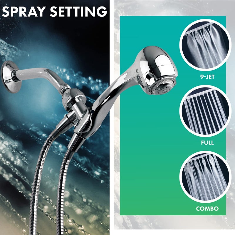 Niagara Conservation N2945CH Earth Spa 3-Spray with 1.5 GPM 2.7-in. Wall Mount Handheld Shower Head in Chrome, 1-Pack | Bathroom Shower Head Sprayer with Pressure Compensation Technology - Image 4