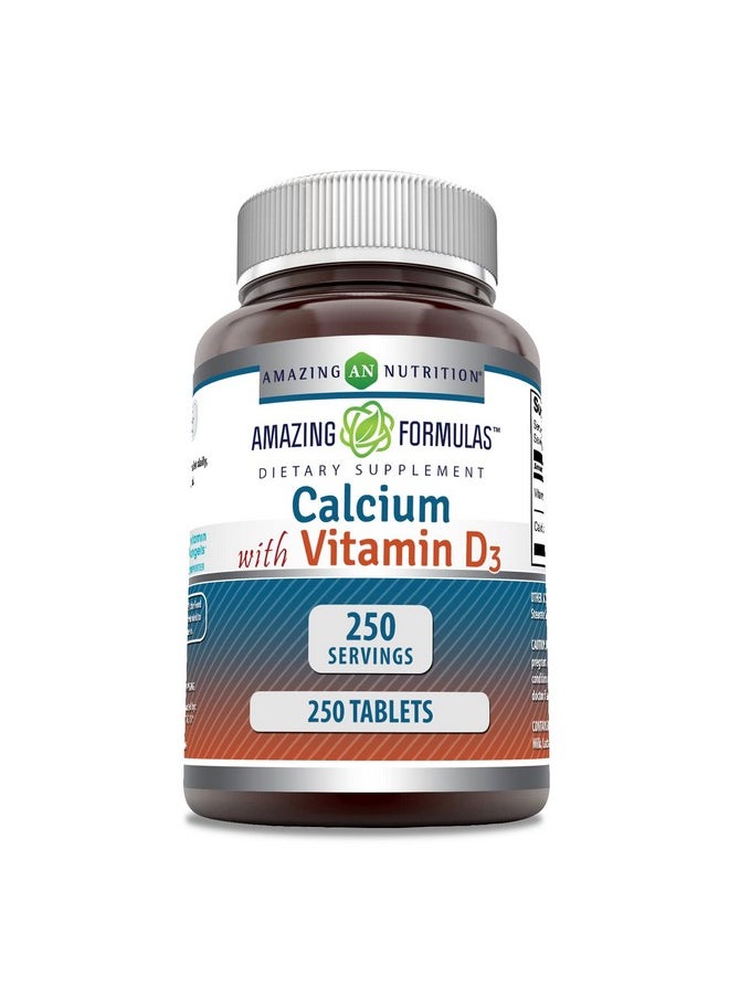 أقراص Amazing Formulas Calcium 600 Mg Plus Vitamin D3 400 IU | مكمل غذائي غير معدّل وراثيًا | خالٍ من الجلوتين | صُنع في الولايات المتحدة الأمريكية (250 قرصًا) - pzsku/ZEC81735864B322F1F55FZ/45/_/1739882514/165fecc8-ab85-4dd2-b12c-4a1e6809f984