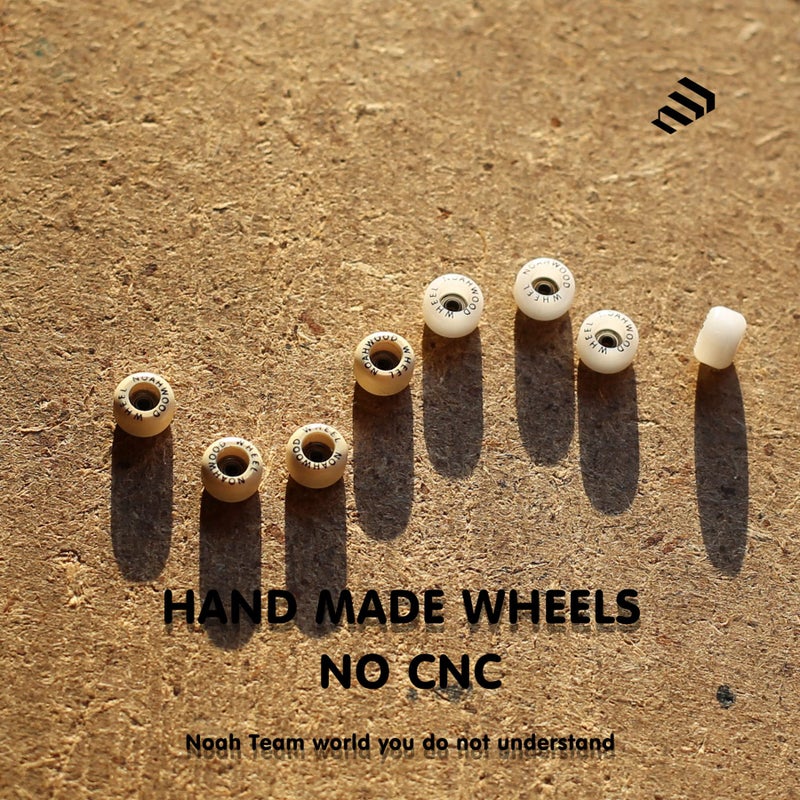 NOAHWOOD Fingerboards PRO Parts Handmade wheel (Anti-fake Black LOGO can be erased) White ii 4 Pcs - Image 4