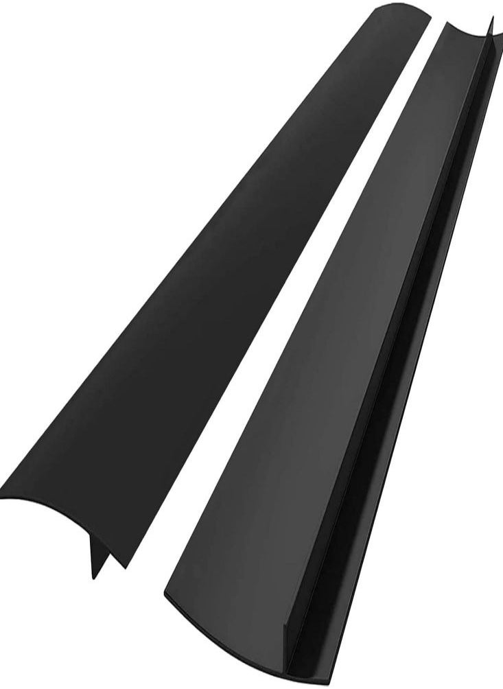 Oasisgalore Oasisgalore 25 Inches Black Gap Filler Kitchen Adjustable Silicone Gap Cover for Stove Counter - Kitchen Stove Heat Resistant Cover Easy Clean  - Image 1