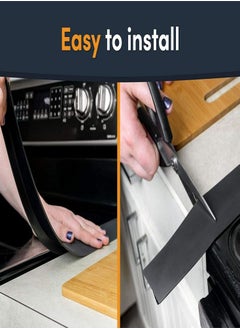 Oasisgalore Oasisgalore 25 Inches Black Gap Filler Kitchen Adjustable Silicone Gap Cover for Stove Counter - Kitchen Stove Heat Resistant Cover Easy Clean  - Image 3
