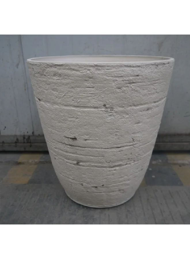 serene Durable and Elegant Design Round Resin Planter Stone 78.5 x 51.5 x 51.5 cm SL6084A+